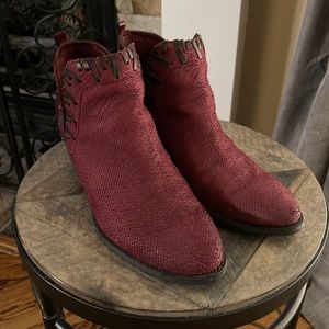 OTBT Red Bootie- SZ 39. -WORN ONCE